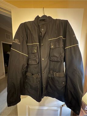 AGV Sport Black Textile Men’s Adventure/Motorcycle Jacket - Black